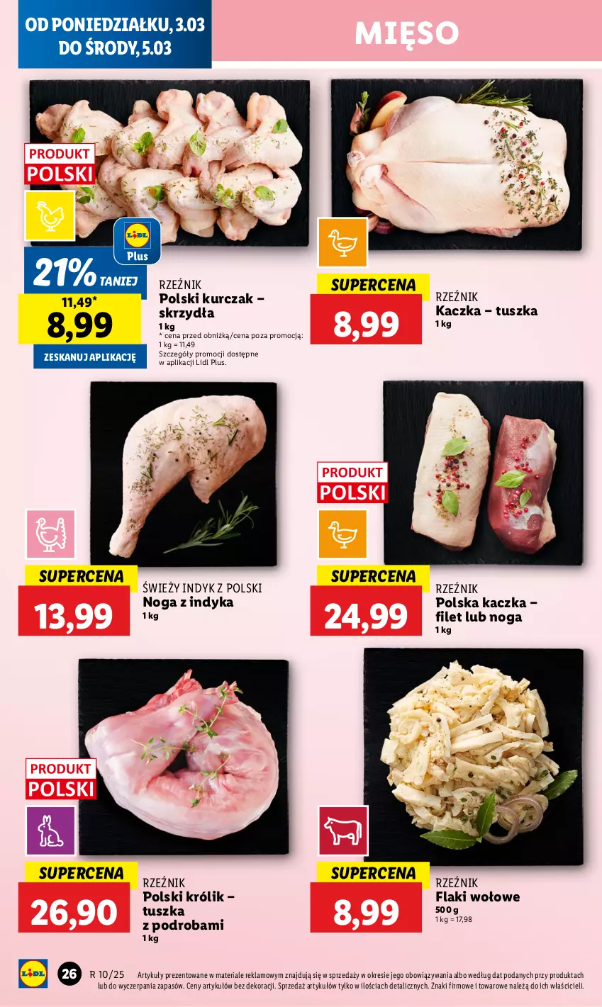 Gazetka promocyjna Lidl - GAZETKA - ważna 03.03 do 05.03.2025 - strona 30 - produkty: Flaki, Flaki wołowe, Kaczka, Królik, Kurczak, Mięso, Tusz