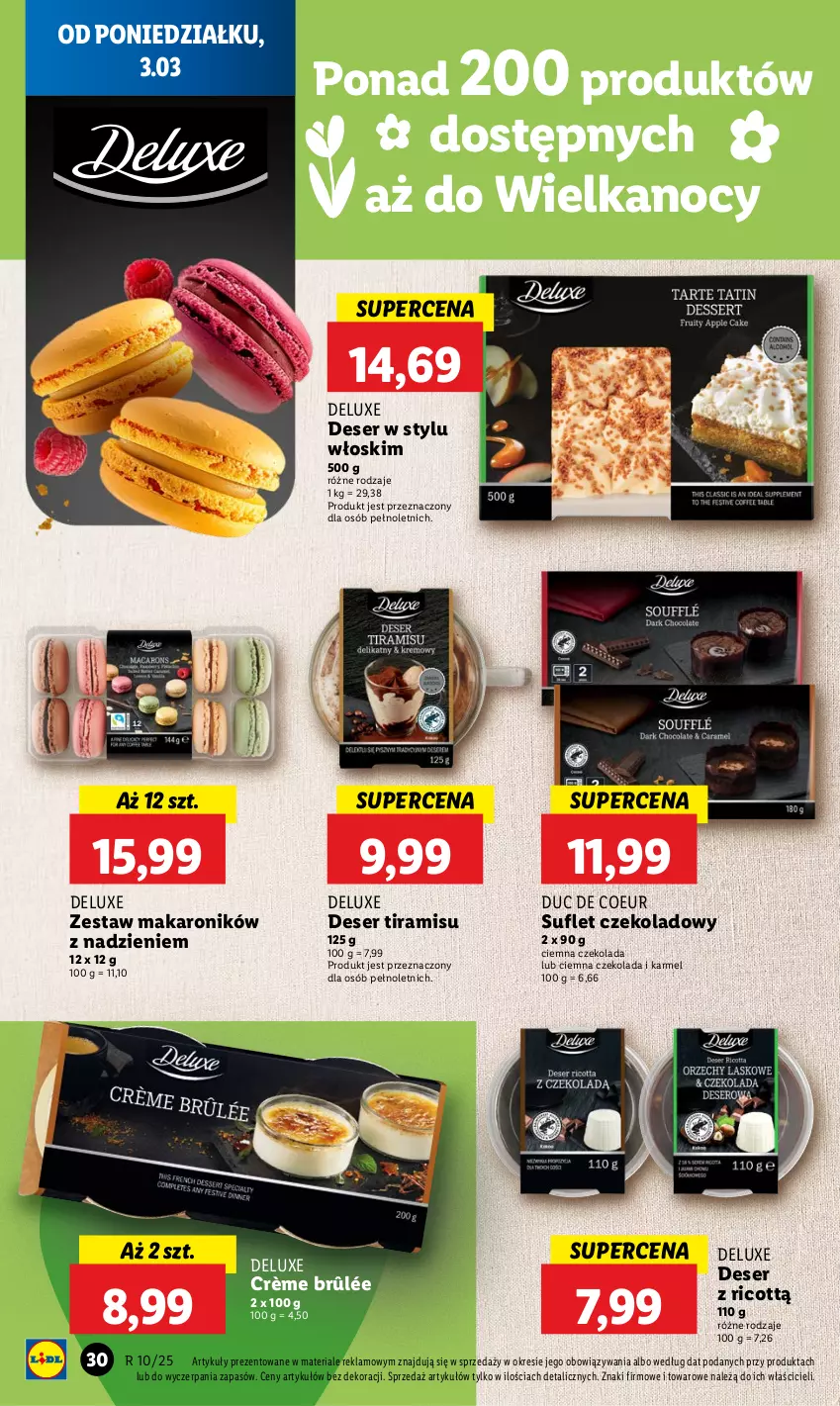 Gazetka promocyjna Lidl - GAZETKA - ważna 03.03 do 05.03.2025 - strona 36 - produkty: Crème brûlée, Czekolada, Deser, Makaron, Ser