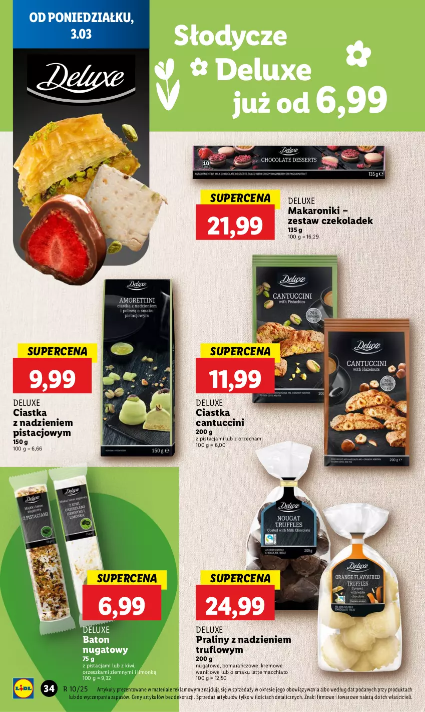 Gazetka promocyjna Lidl - GAZETKA - ważna 03.03 do 05.03.2025 - strona 40 - produkty: Baton, Chia, Ciastka, Kiwi, Makaron, Praliny