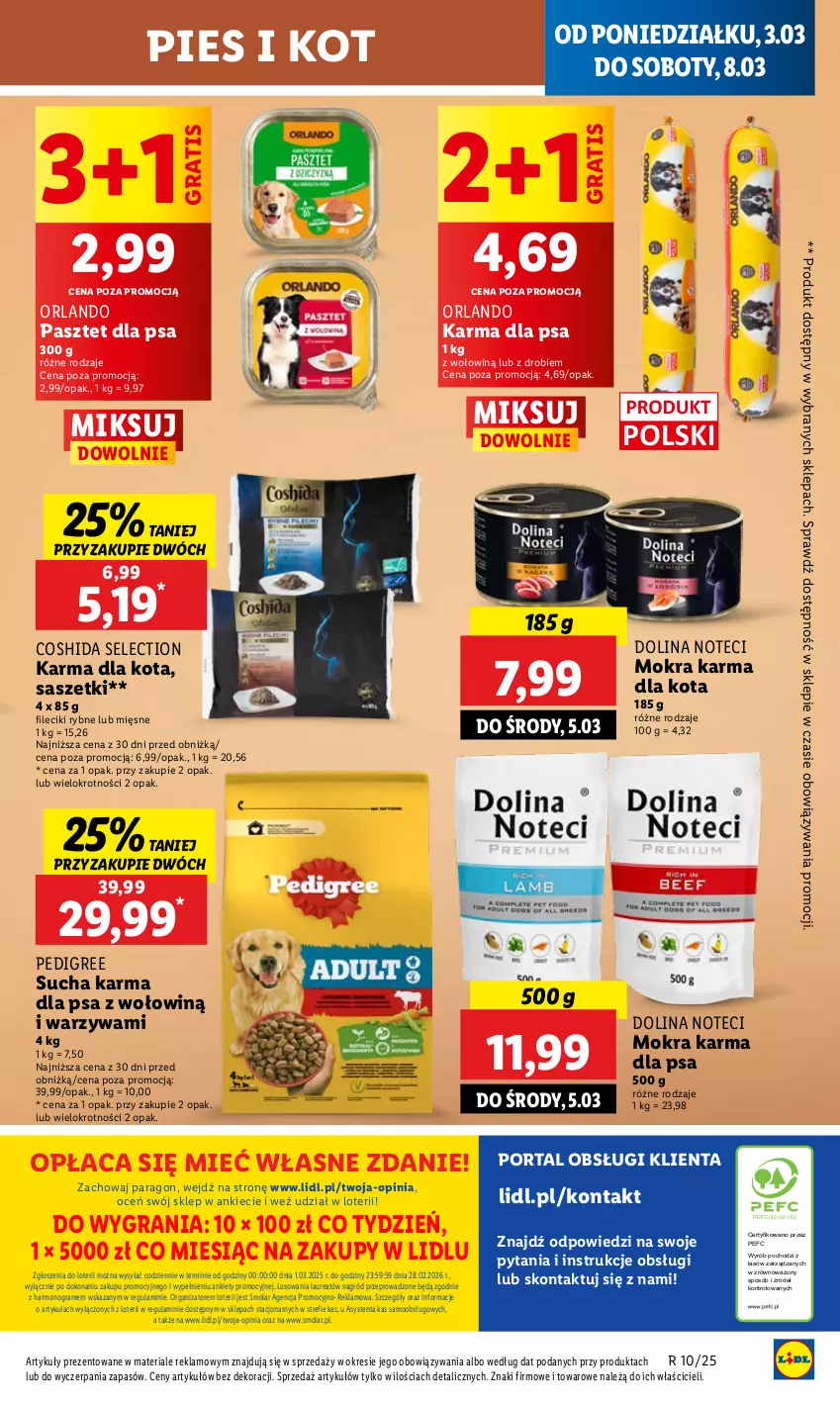 Gazetka promocyjna Lidl - GAZETKA - ważna 03.03 do 05.03.2025 - strona 57 - produkty: Gra, Laur, Mokra karma, Mola, Pasztet, Pedigree, Por, Portal, Sucha karma, Warzywa