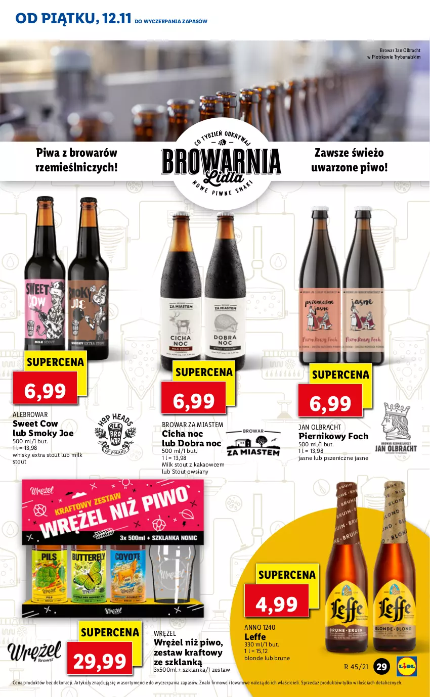 Gazetka promocyjna Lidl - GAZETKA - ważna 12.11 do 14.11.2021 - strona 29 - produkty: Kakao, Piernik, Piwa, Piwo, Szklanka, Whisky