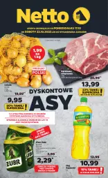 Gazetka promocyjna Netto - Artykuły spożywcze - Gazetka - ważna od 22.10 do 22.10.2022 - strona 1 - produkty: Piwa, Piwo, Kurczak, Cebula, Kujawski, Gra, Karkówka wieprzowa, Kawa mielona, Kawa, Tyskie, Siatka, Olej