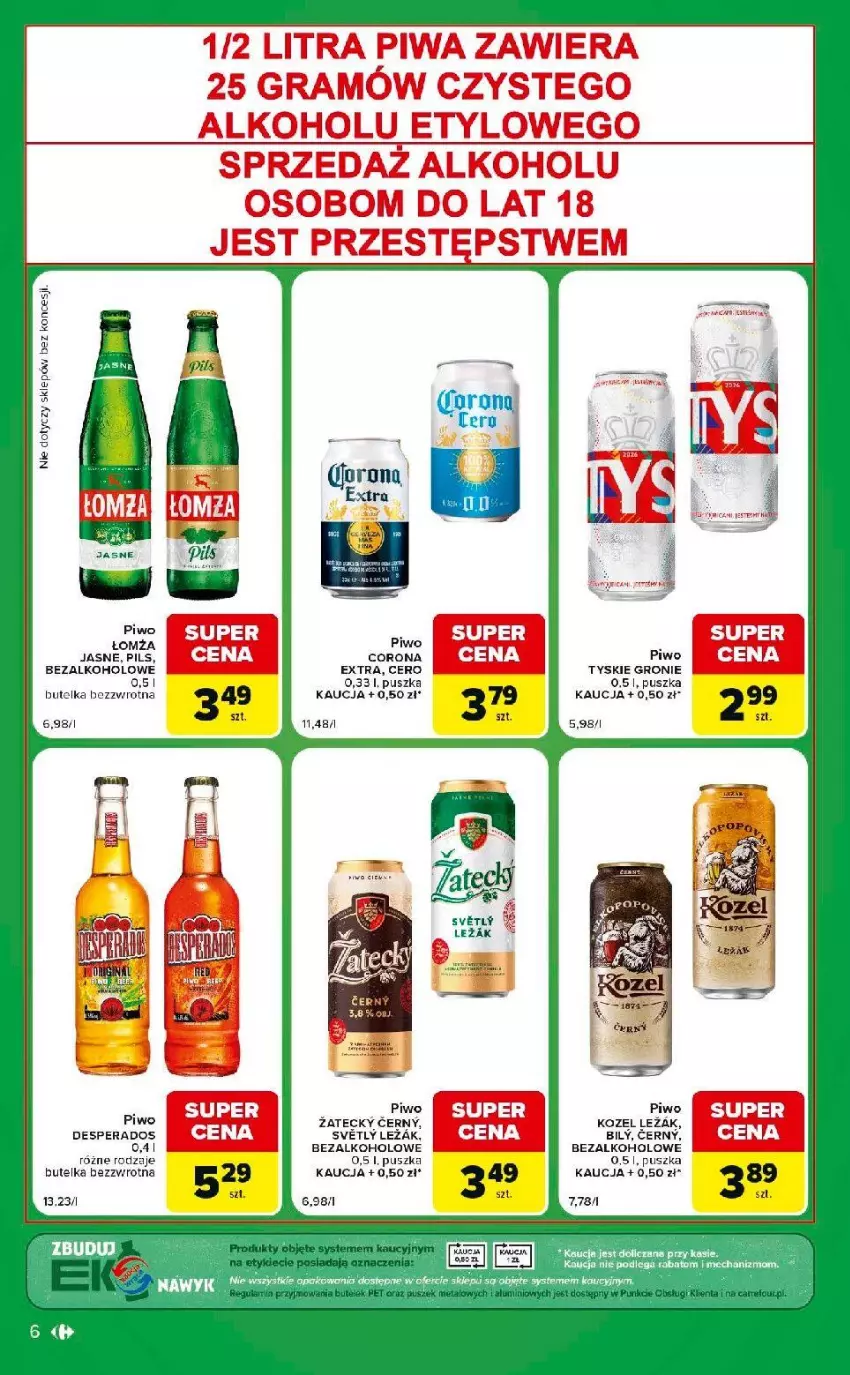 Gazetka promocyjna Carrefour - Gazetka Express w SUMIE ekspresowe zakupy - ważna 18.08 do 24.08.2026 - strona 6 - produkty: Corona Extra, Desperados, Piwo, Tyskie