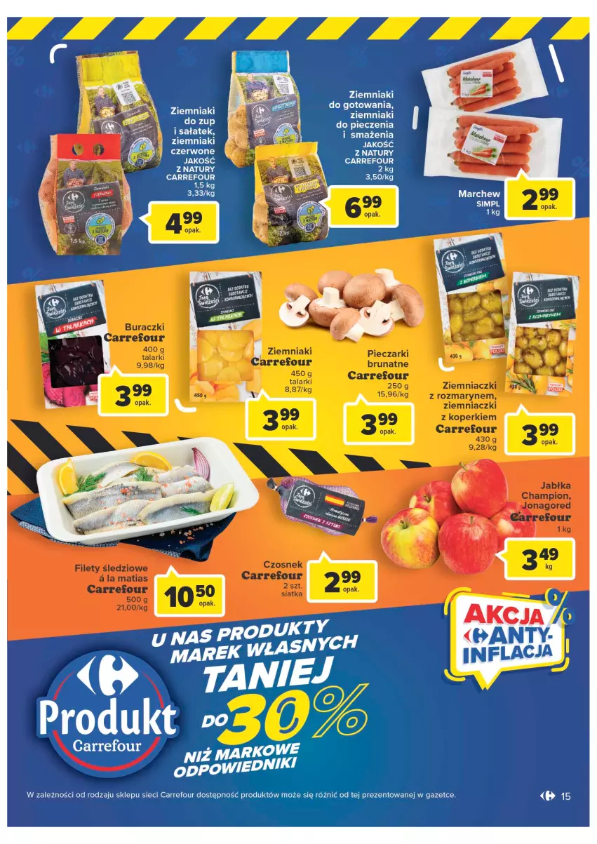 Gazetka promocyjna Carrefour - Gazetka Marki własne Carrefour - ważna 10.01 do 29.01.2023 - strona 15 - produkty: Buraczki, Fa, Piec, Ziemniaki