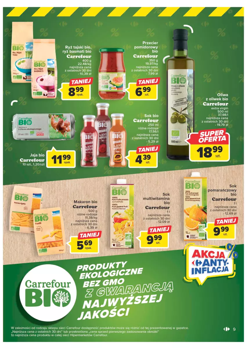 Gazetka promocyjna Carrefour - Gazetka Marki własne Carrefour - ważna 10.01 do 29.01.2023 - strona 9 - produkty: Fa, Jaja, Makaron, Oliwa, Oliwa z oliwek, Ryż, Ryż basmati