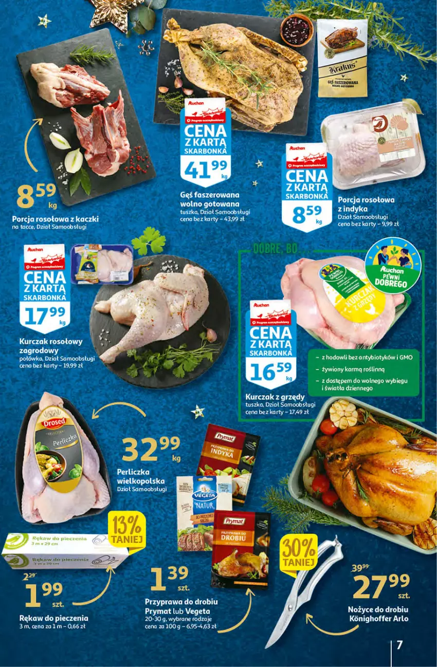 Gazetka promocyjna Auchan - Gazetka Koszyk Oszczędności Auchan Hipermarkety - ważna 10.11 do 16.11.2022 - strona 7 - produkty: Kurczak, Noż, Nożyce, Por, Prymat, Tusz, Vegeta