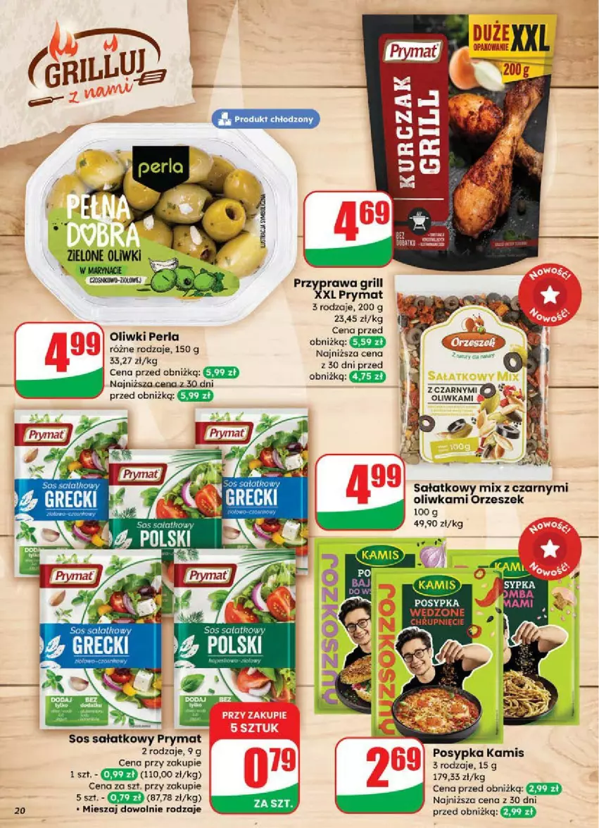 Gazetka promocyjna Dino - ważna 16.07 do 22.07.2025 - strona 13 - produkty: Grill, Kamis, Oliwki, Prymat, Sałat, Sos