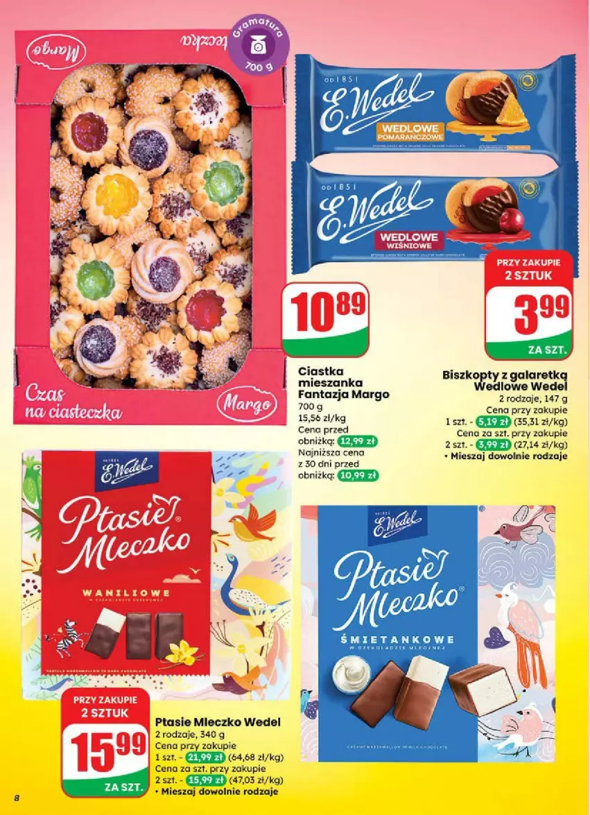 Gazetka promocyjna Dino - ważna 16.07 do 22.07.2025 - strona 19 - produkty: Biszkopty, Ciastka, Fa, Fanta, Gala, Mleczko, Ptasie mleczko