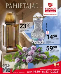 Gazetka promocyjna Selgros - Katalog Wszystkich Świętych - Gazetka - ważna od 27.10 do 27.10.2021 - strona 1 - produkty: Ryż, Znicz, LG