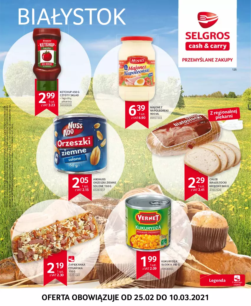 Gazetka promocyjna Selgros - Extra Oferta - ważna 01.02 do 28.02.2021 - strona 38 - produkty: Chleb, Fa, Ketchup, Kukurydza, Majonez, Oleo, Orzeszki, Orzeszki ziemne, Stock, Tran, Zapiekanka