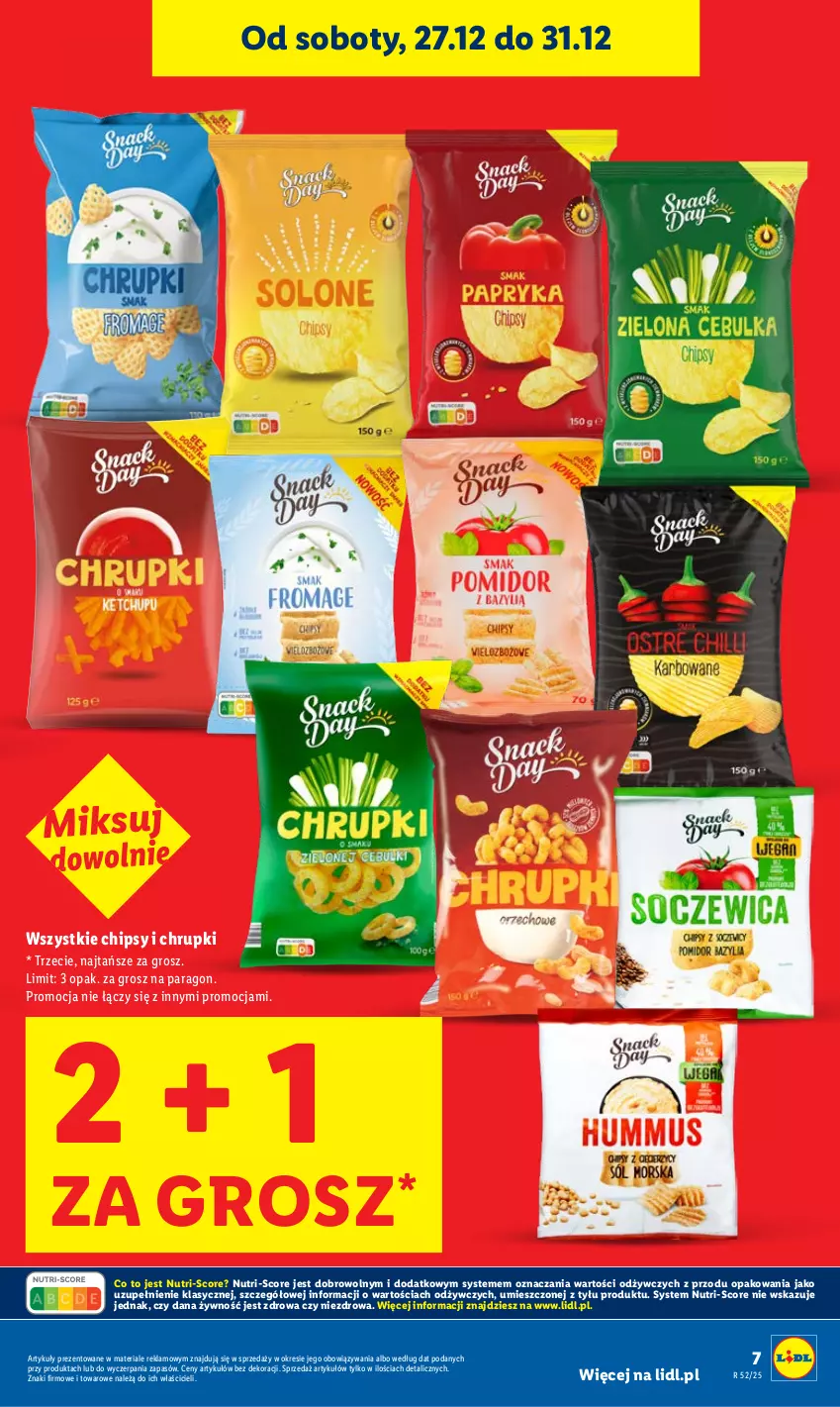 Gazetka promocyjna Lidl - GAZETKA - ważna 27.12 do 27.12.2025 - strona 7 - produkty: Chipsy, Chrupki