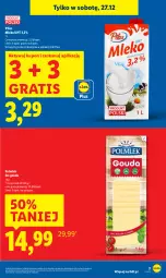 Gazetka promocyjna Lidl - GAZETKA - Gazetka - ważna od 27.12 do 27.12.2025 - strona 3 - produkty: Ser, Gra, Pilos, POLMLEK, Gouda, Mleko