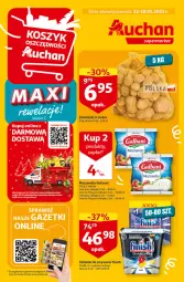 Gazetka promocyjna Auchan - Gazetka MAXI rewelacje Auchan Supermarket - Gazetka - ważna od 18.01 do 18.01.2023 - strona 1 - produkty: Mozzarella, Por, Finish, Tablet, Ziemniaki, Tran, Sport, Galbani, Zmywarki, Tabletki do zmywarki, Fa