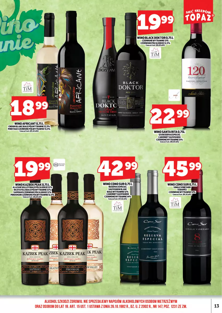 Gazetka promocyjna Topaz - Gazetka - ważna 16.04 do 31.03.2026 - strona 15 - produkty: Cabernet Sauvignon, Gra, Lack, Sauvignon Blanc, Ser, Wino