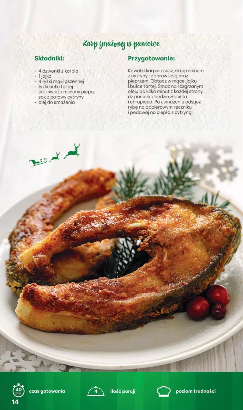Gazetka promocyjna Delikatesy Centrum - Katalog Przepisy na Bliskie Święta Franczyza DC48-DC49-DC50 - ważna 27.11 do 17.12.2025 - strona 14 - produkty: Cytryny, Karp, Kawa, Olej, Papier, Pieprz, Por, Ręcznik, Sok, Sól