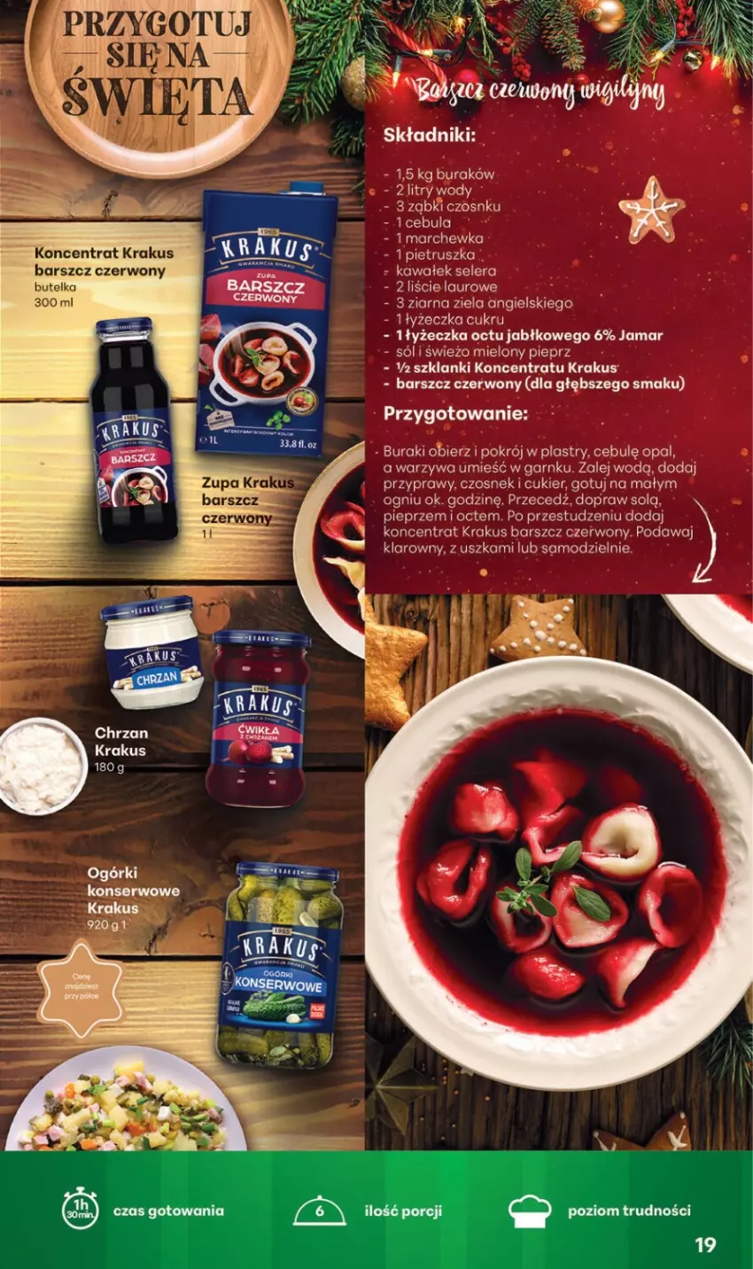 Gazetka promocyjna Delikatesy Centrum - Katalog Przepisy na Bliskie Święta Franczyza DC48-DC49-DC50 - ważna 27.11 do 17.12.2025 - strona 19 - produkty: Buraki, Cebula, Chrzan, Cukier, Czosnek, Kawa, Krakus, Lanki, Laur, Marchewka, Pieprz, Pietruszka, Por, Przyprawy, Sól, Wałek, Warzywa