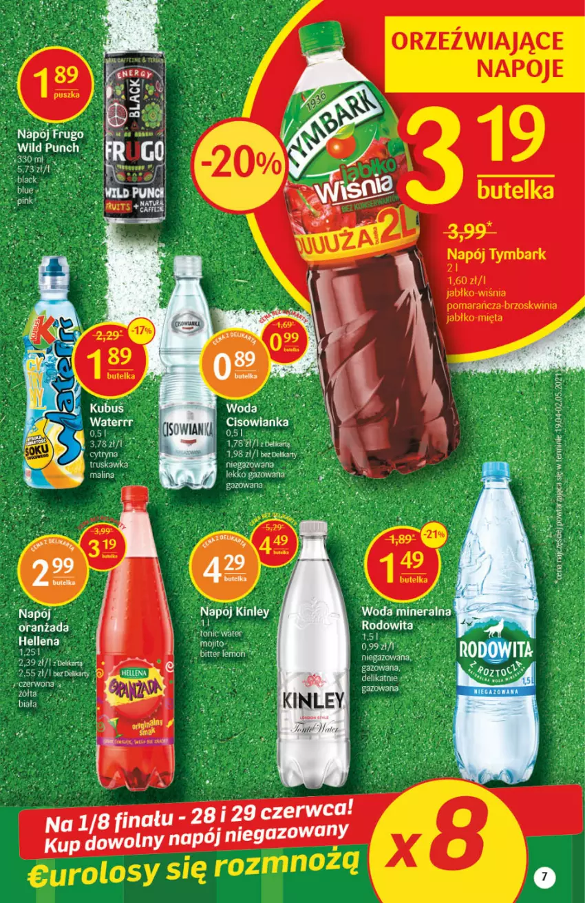 Gazetka promocyjna Delikatesy Centrum - Gazetka Delikatesy Centrum - ważna 24.06 do 30.06.2021 - strona 7 - produkty: AEG, Napój, Napój niegazowany, Oranżada, Piec, Sok, Woda, Woda mineralna