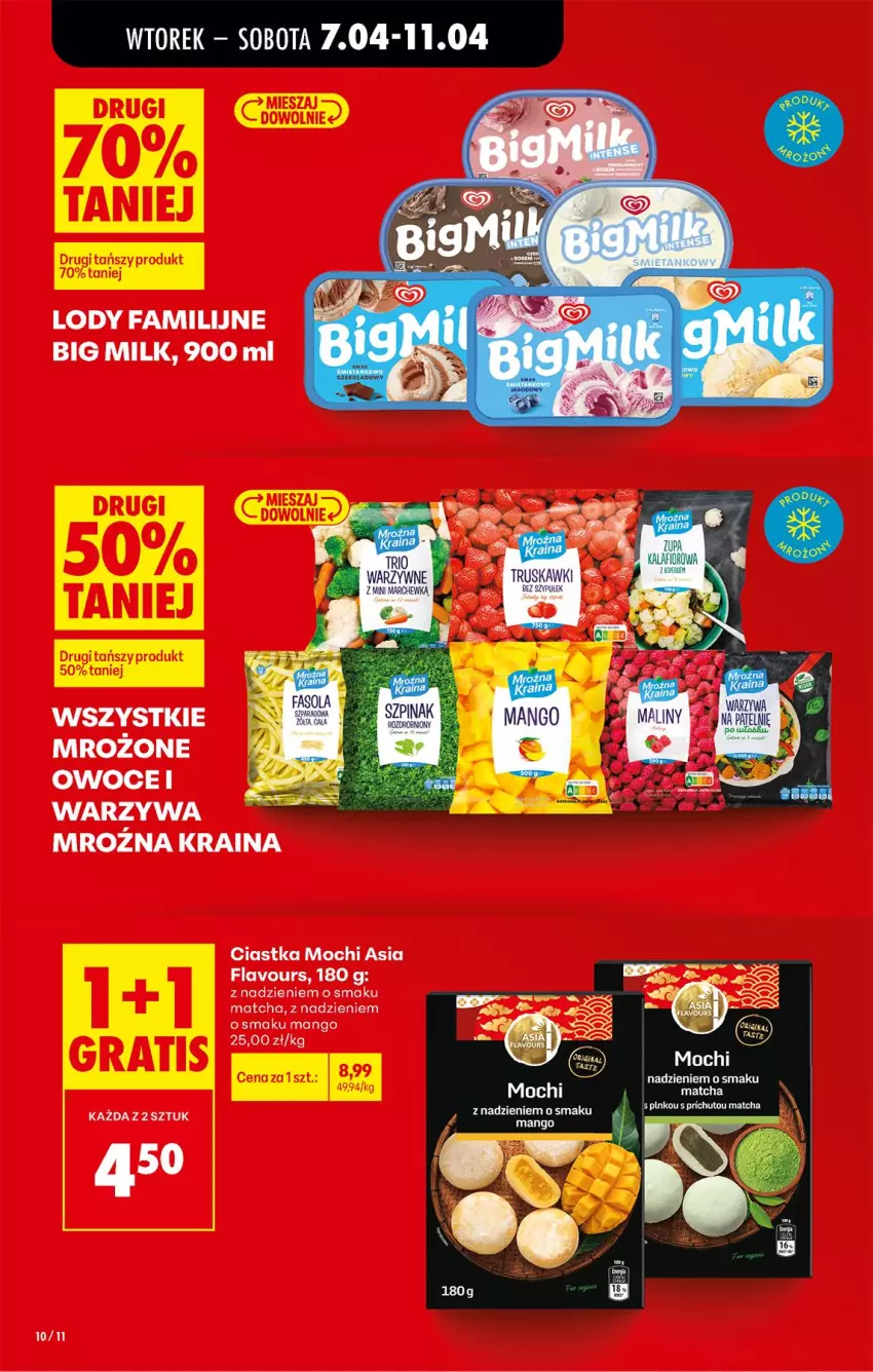 Gazetka promocyjna Biedronka - Od Wtorku - ważna 07.04 do 11.04.2026 - strona 12 - produkty: Big Milk, Ciastka, Fa, Lody, Mango, Owoce, Warzywa