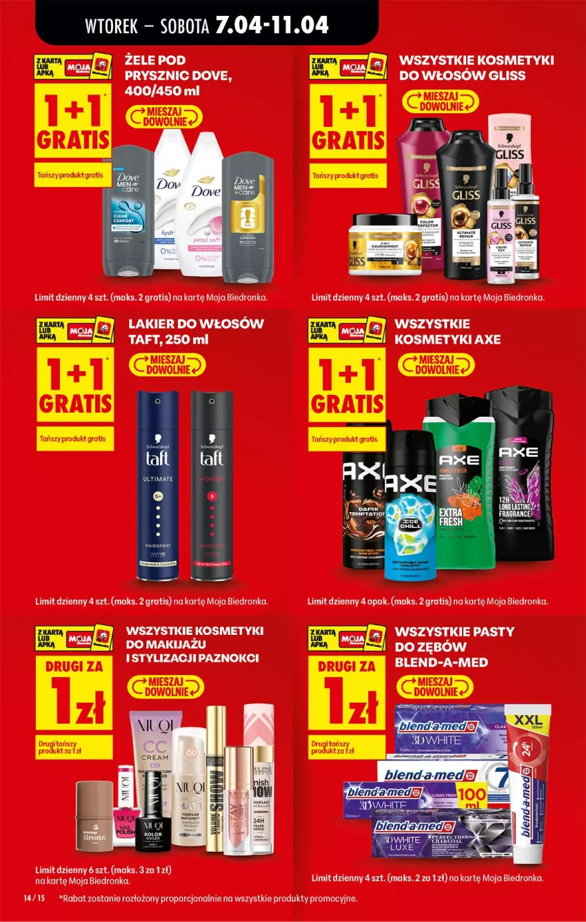 Gazetka promocyjna Biedronka - Od Wtorku - ważna 07.04 do 11.04.2026 - strona 16 - produkty: Blend-a-Med, Dove, Gra, Lakier, Lakier do włosów, Makijaż, Por