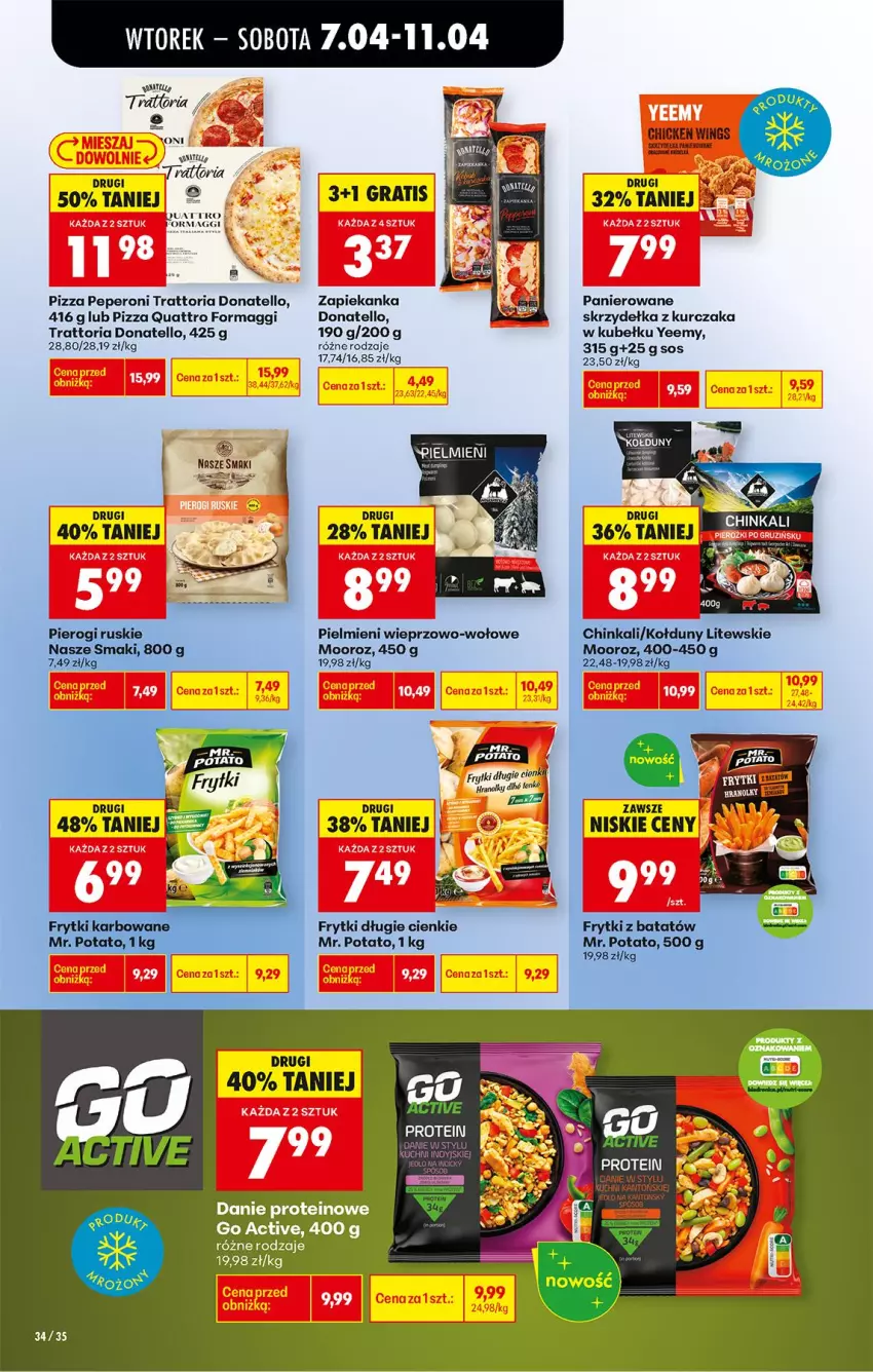 Gazetka promocyjna Biedronka - Od Wtorku - ważna 07.04 do 11.04.2026 - strona 44 - produkty: Frytki, Frytki z batatów, Inka, Kurczak, Maggi, Pierogi, Pizza, Skrzydełka z kurczaka, Sos, Zapiekanka