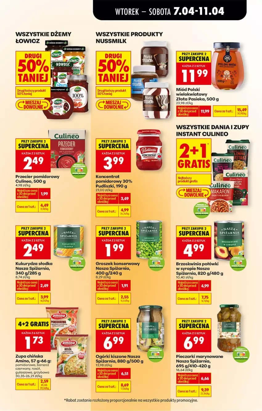 Gazetka promocyjna Biedronka - Od Wtorku - ważna 07.04 do 11.04.2026 - strona 49 - produkty: Dżem, Gra, Groszek, Koncentrat pomidorowy, Kukurydza, Miód, Piec, Por, Pudliszki, Rosół, Ser, Syrop, Zupa