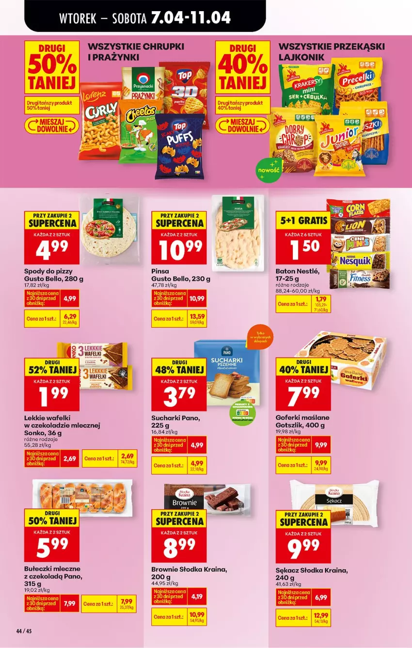 Gazetka promocyjna Biedronka - Od Wtorku - ważna 07.04 do 11.04.2026 - strona 58 - produkty: Baton, Bell, Brownie, Bułeczki, Bułeczki mleczne, Chrupki, Lajkonik, Sękacz, Ser, Sonko