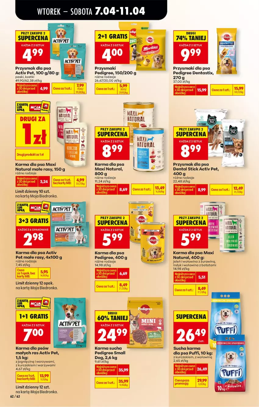 Gazetka promocyjna Biedronka - Od Wtorku - ważna 07.04 do 11.04.2026 - strona 78 - produkty: Fa, Gra, Kurczak, LG, Pedigree, Przysmak dla psa, Przysmaki, Puf, Sucha karma, Warzywa, Wołowina