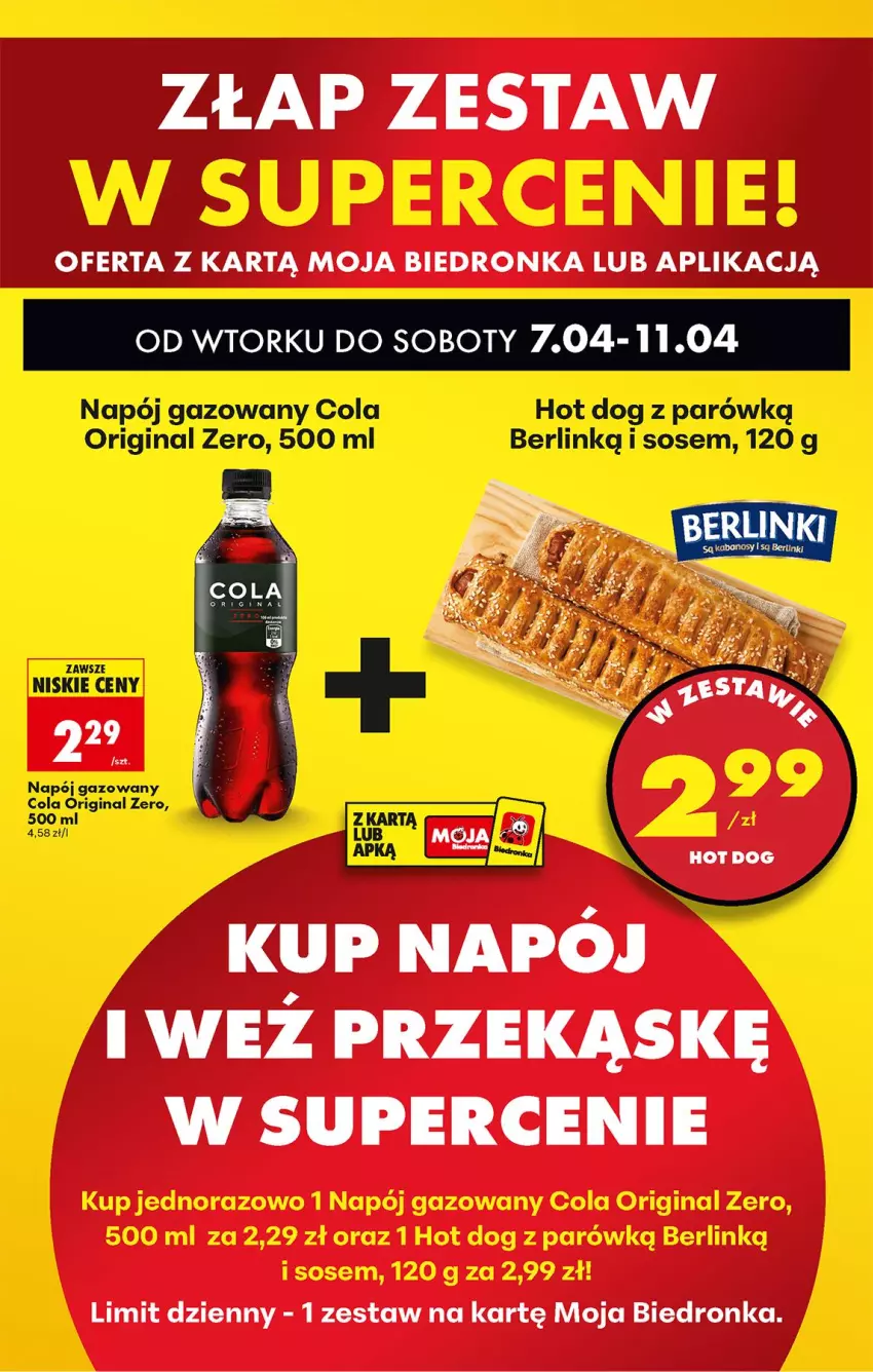 Gazetka promocyjna Biedronka - Od Wtorku - ważna 07.04 do 11.04.2026 - strona 84 - produkty: Gin, Hot dog, Napój, Napój gazowany, Sos