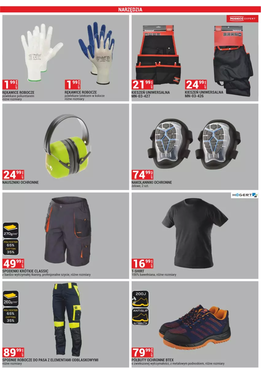 Gazetka promocyjna Merkury Market - ważna 01.08 do 31.08.2024 - strona 32 - produkty: Buty, Półbuty, Rękawice, Rękawice robocze, Spodnie, T-shirt