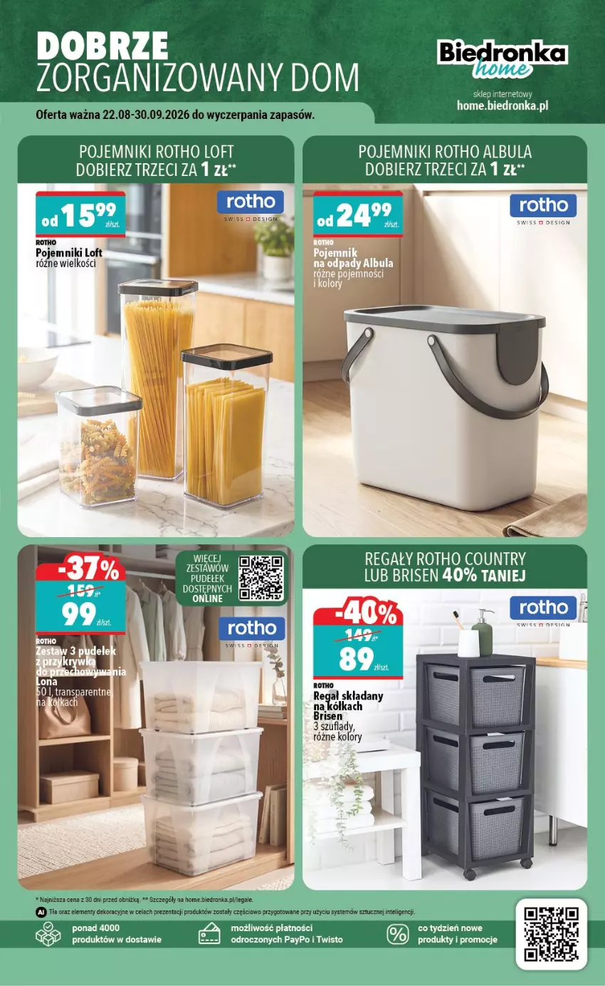 Gazetka promocyjna Biedronka - Biedronka Home - ważna 22.08 do 29.08.2026 - strona 5 - produkty: Pojemnik, Regał