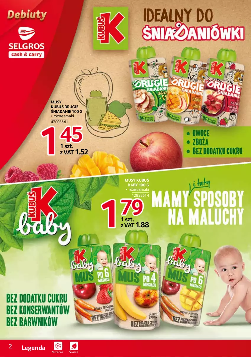 Gazetka promocyjna Selgros - Debiuty w Selgros - ważna 02.12 do 15.12.2021 - strona 2 - produkty: Kubuś, Mus