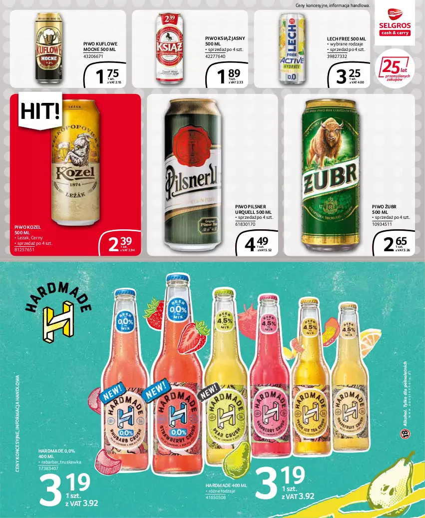 Gazetka promocyjna Selgros - Extra Oferta - ważna 01.05 do 31.05.2022 - strona 33 - produkty: Kozel, Pilsner Urquell, Piwo