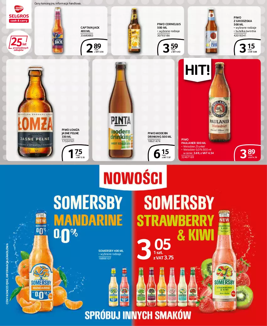 Gazetka promocyjna Selgros - Extra Oferta - ważna 01.05 do 31.05.2022 - strona 34 - produkty: Captain Jack, Piwo, Somersby