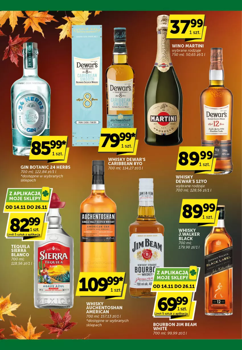 Gazetka promocyjna ABC - ważna 14.11 do 26.11.2024 - strona 6 - produkty: Bourbon, Gin, Jim Beam, Lack, Martini, Tequila, Whisky, Wino