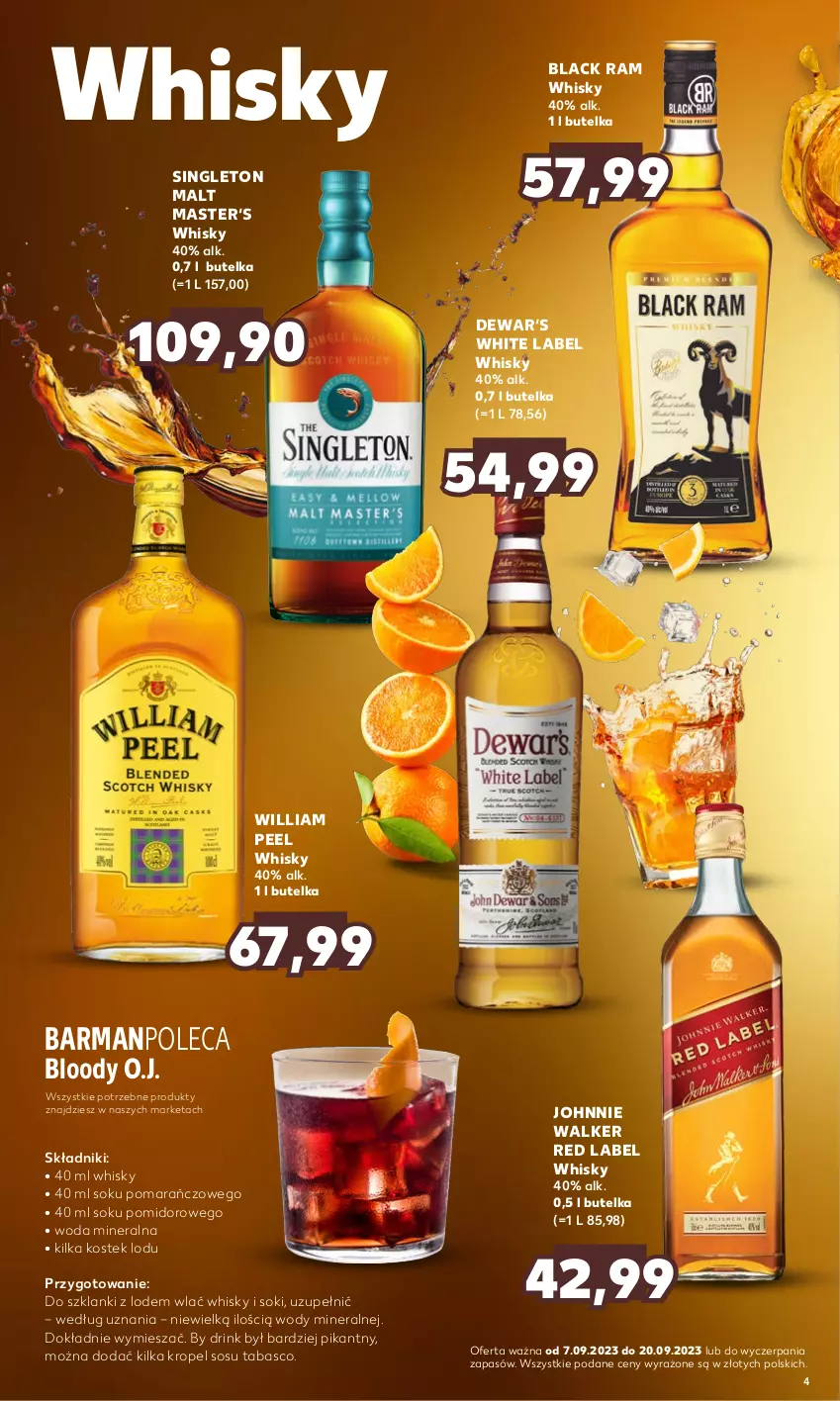 Gazetka promocyjna Kaufland - Barek Kauflandu - ważna 07.09 do 20.09.2023 - strona 4 - produkty: Johnnie Walker, Lack, Lanki, Sok, Sos, Stek, Whisky, Woda, Woda mineralna