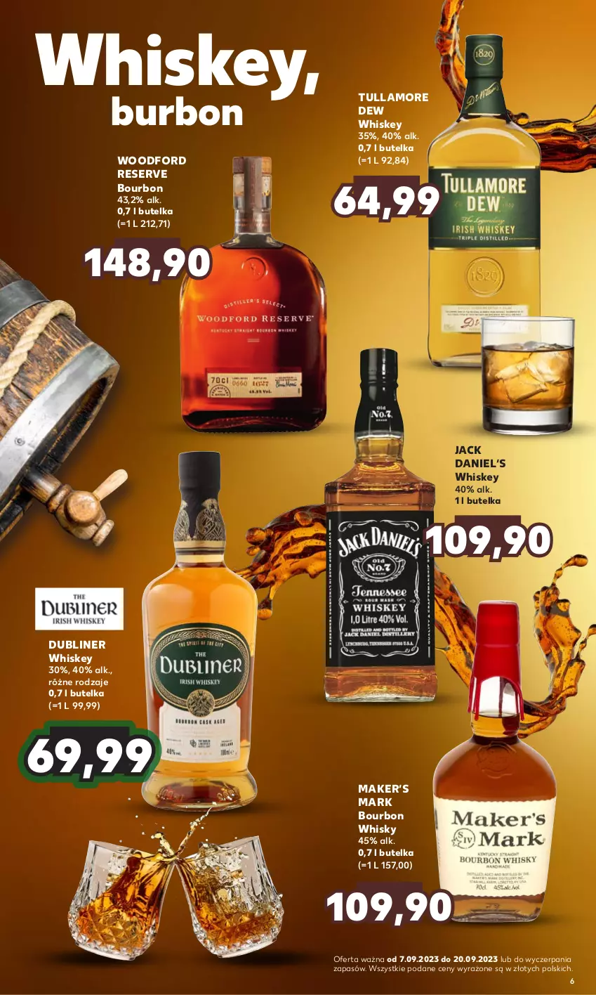 Gazetka promocyjna Kaufland - Barek Kauflandu - ważna 07.09 do 20.09.2023 - strona 6 - produkty: Bourbon, Ser, Tullamore Dew, Whiskey, Whisky