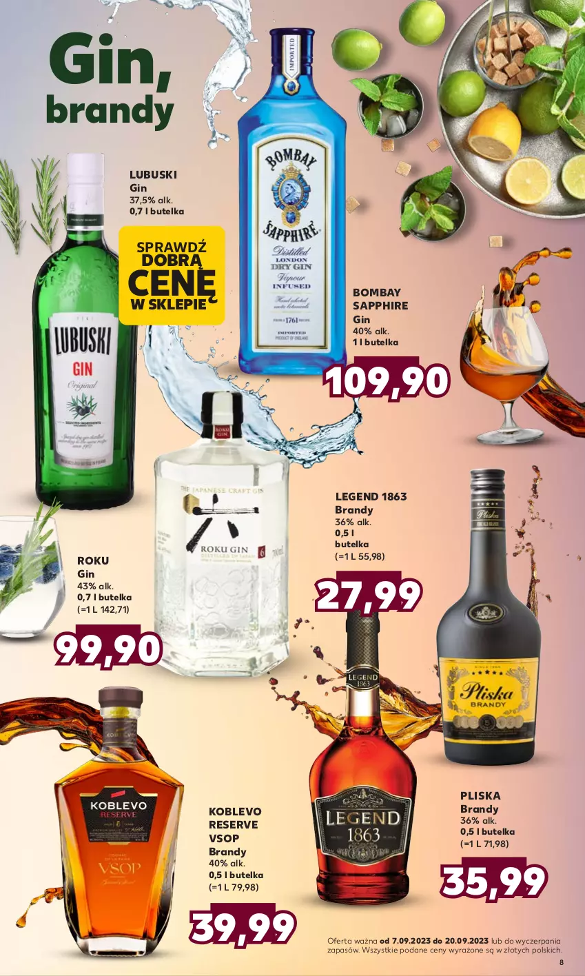 Gazetka promocyjna Kaufland - Barek Kauflandu - ważna 07.09 do 20.09.2023 - strona 8 - produkty: Brandy, Gin, Pliska, Ser