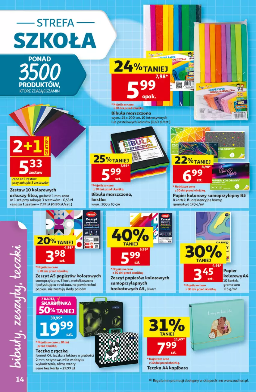 Gazetka promocyjna Auchan - Szkoła Hipermarket - ważna 13.08 do 26.08.2026 - strona 14 - produkty: Fa, Gra, Mars, Mop, Papier, Rama