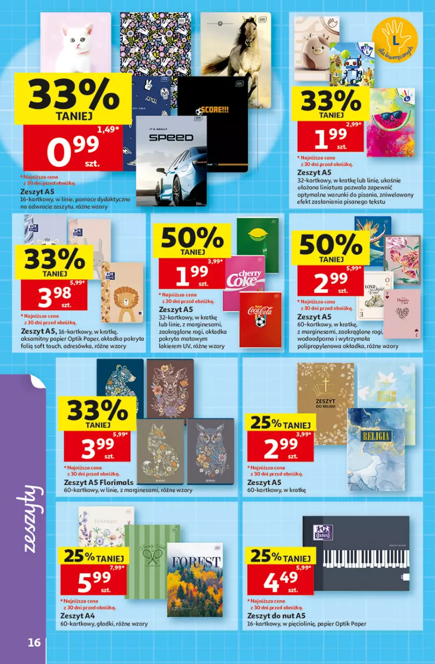 Gazetka promocyjna Auchan - Szkoła Hipermarket - ważna 13.08 do 26.08.2026 - strona 16 - produkty: Aksam, Dres, Gin, Lakier, Papier, Por