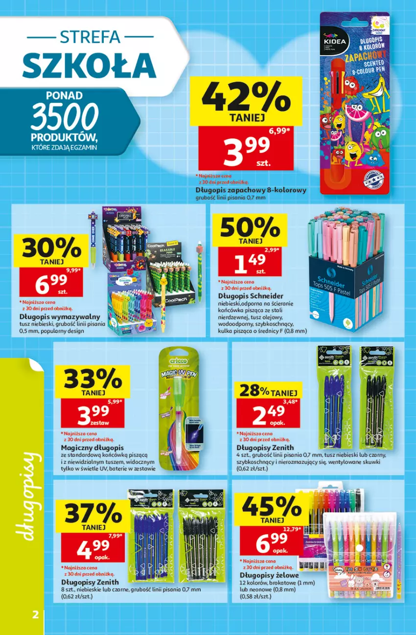 Gazetka promocyjna Auchan - Szkoła Hipermarket - ważna 13.08 do 26.08.2026 - strona 2 - produkty: Długopis, Fa, Olej, Por, Tusz
