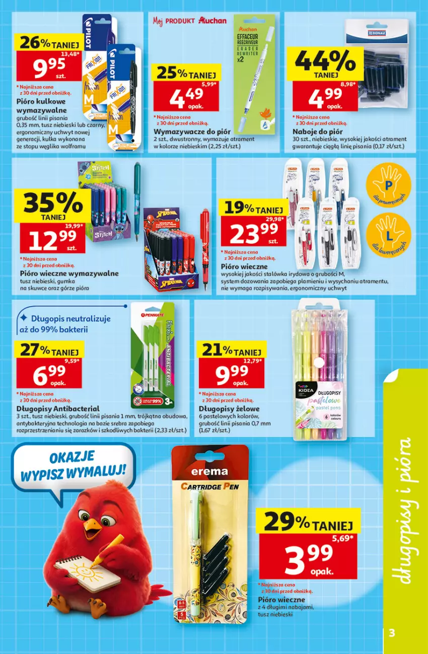 Gazetka promocyjna Auchan - Szkoła Hipermarket - ważna 13.08 do 26.08.2026 - strona 3 - produkty: Długopis, Fa, Sok, Top, Tusz
