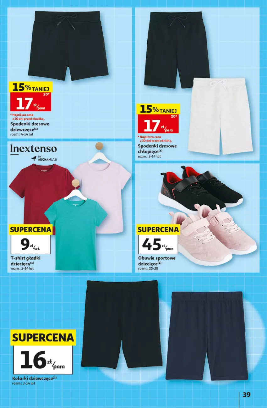 Gazetka promocyjna Auchan - Szkoła Hipermarket - ważna 13.08 do 26.08.2026 - strona 39 - produkty: Dres, Dzieci, Obuwie, Por, Sport, T-shirt