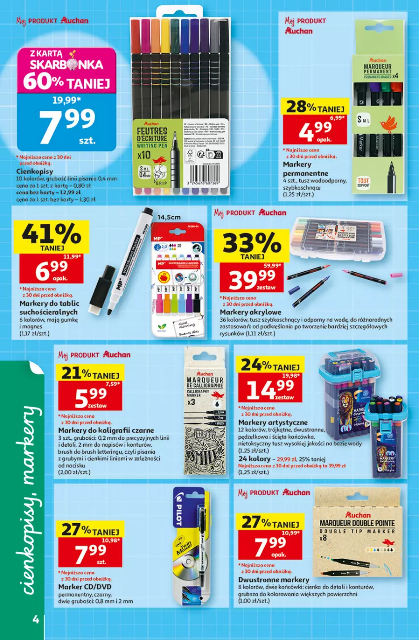 Gazetka promocyjna Auchan - Szkoła Hipermarket - ważna 13.08 do 26.08.2026 - strona 4 - produkty: Gra, Marker, Por, Sok, Tusz