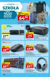 Gazetka promocyjna Auchan - Szkoła Hipermarket - Gazetka - ważna od 26.08 do 26.08.2026 - strona 46 - produkty: Top, Gra, Acer, Pendrive, Rust, Słuchawki, Klawiatura, Mikrofon, Tusz, Plecak, Skaner, Mysz bezprzewodowa, Urządzenie wielofunkcyjne, Mysz, Drukarka, Akumulator, HP, Fa