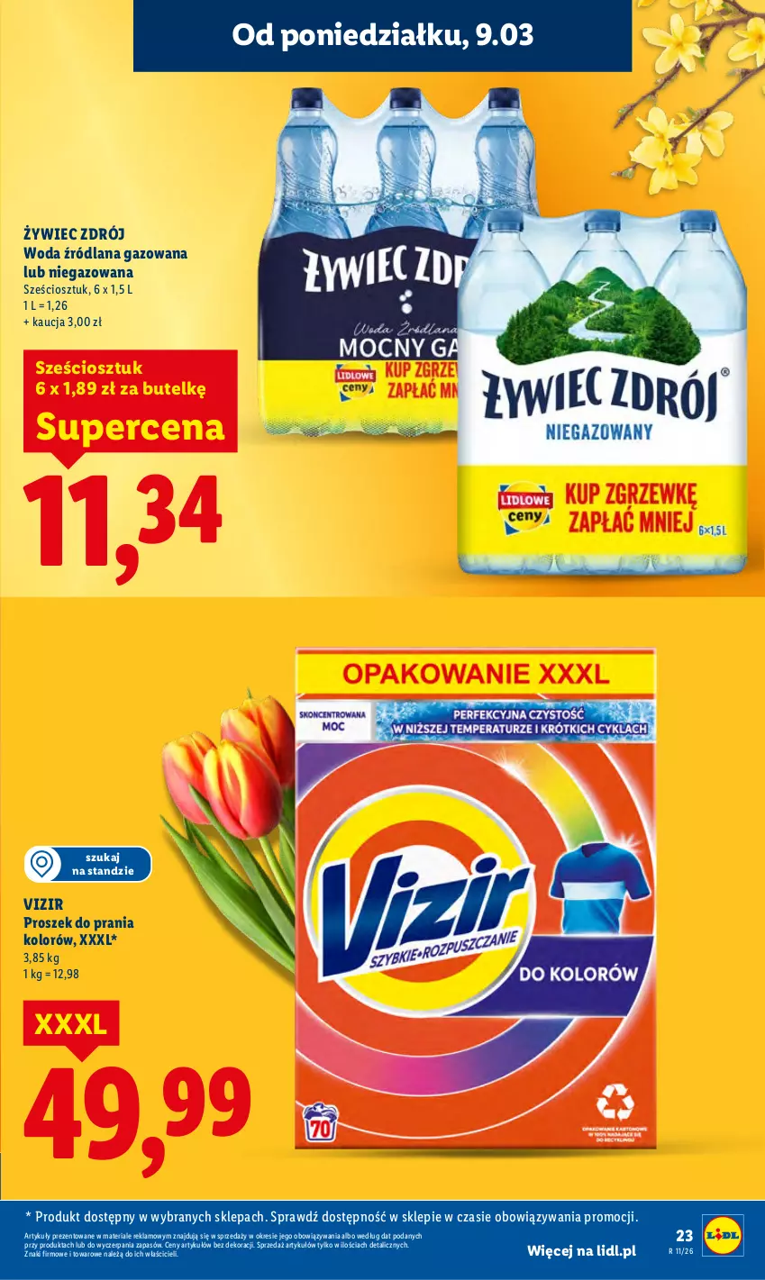 Gazetka promocyjna Lidl - Oferta ważna od 9.03 do 11.03 - ważna 09.03 do 11.03.2026 - strona 23 - produkty: LANA, Proszek do prania, Vizir, Woda