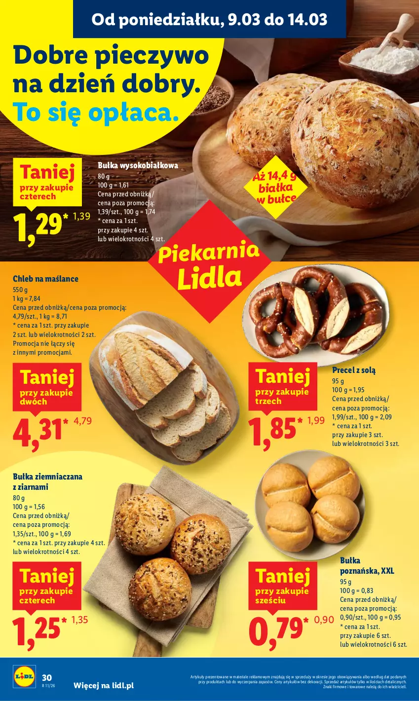Gazetka promocyjna Lidl - Oferta ważna od 9.03 do 11.03 - ważna 09.03 do 11.03.2026 - strona 30 - produkty: Bułka, Chleb, Piec, Pieczywo, Sok