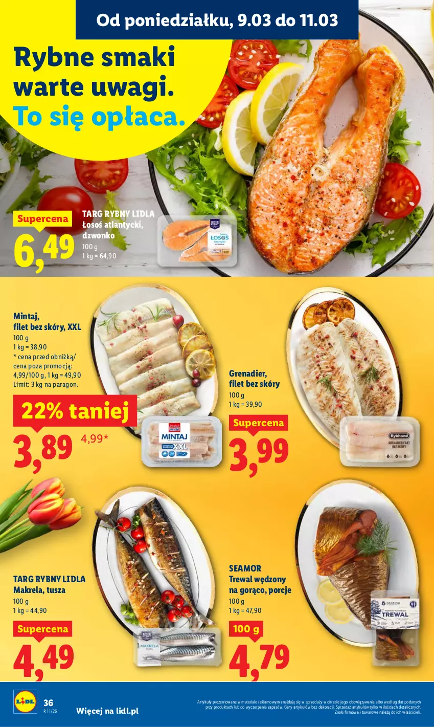 Gazetka promocyjna Lidl - Oferta ważna od 9.03 do 11.03 - ważna 09.03 do 11.03.2026 - strona 36 - produkty: Grenadier, Mintaj, Por, Tusz, Wagi