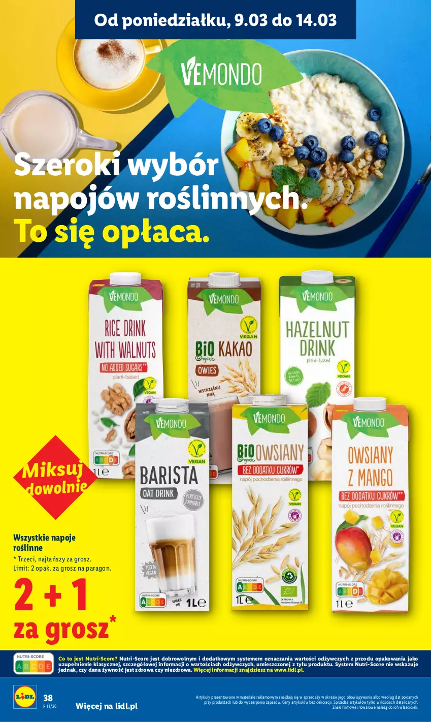 Gazetka promocyjna Lidl - Oferta ważna od 9.03 do 11.03 - ważna 09.03 do 11.03.2026 - strona 38 - produkty: Napoje