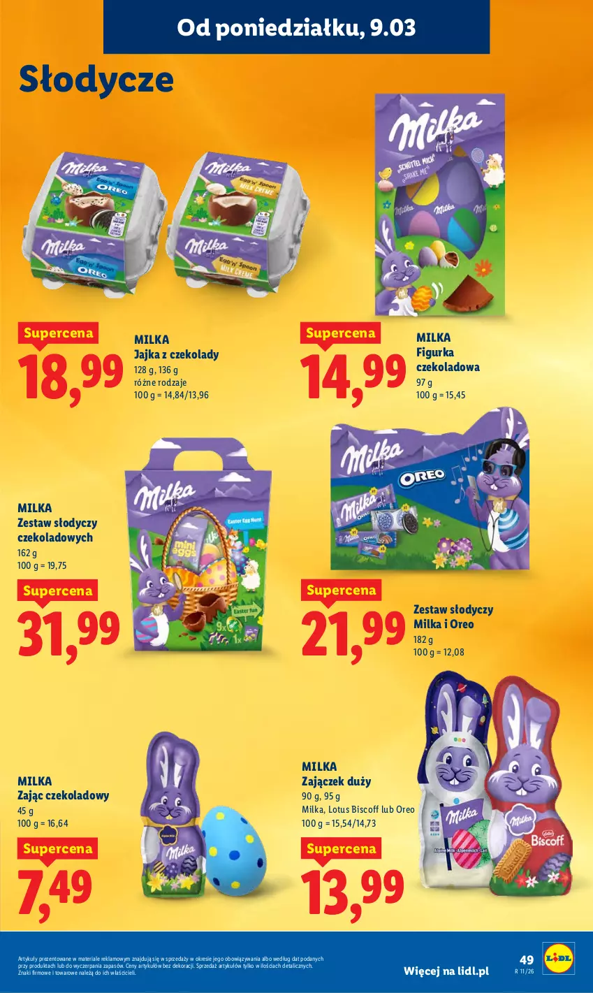 Gazetka promocyjna Lidl - Oferta ważna od 9.03 do 11.03 - ważna 09.03 do 11.03.2026 - strona 49 - produkty: Milka, Oreo