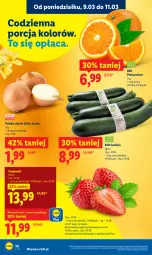 Gazetka promocyjna Lidl - Oferta ważna od 9.03 do 11.03 - Gazetka - ważna od 11.03 do 11.03.2026 - strona 28 - produkty: Cebula, Por, Truskawki, Pomarańcze, Olej